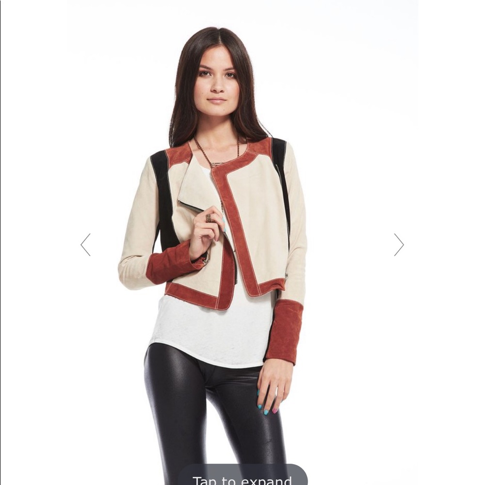 Suede moto jacket
